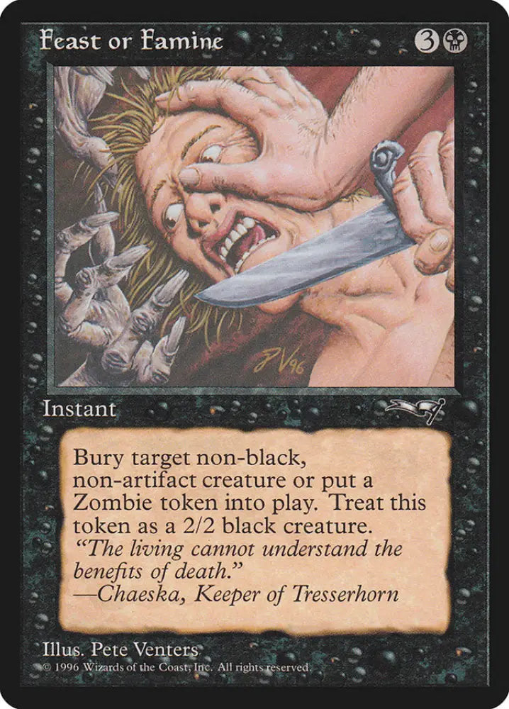Feast or Famine (Face Pressed) [Alliances] - MTG Single