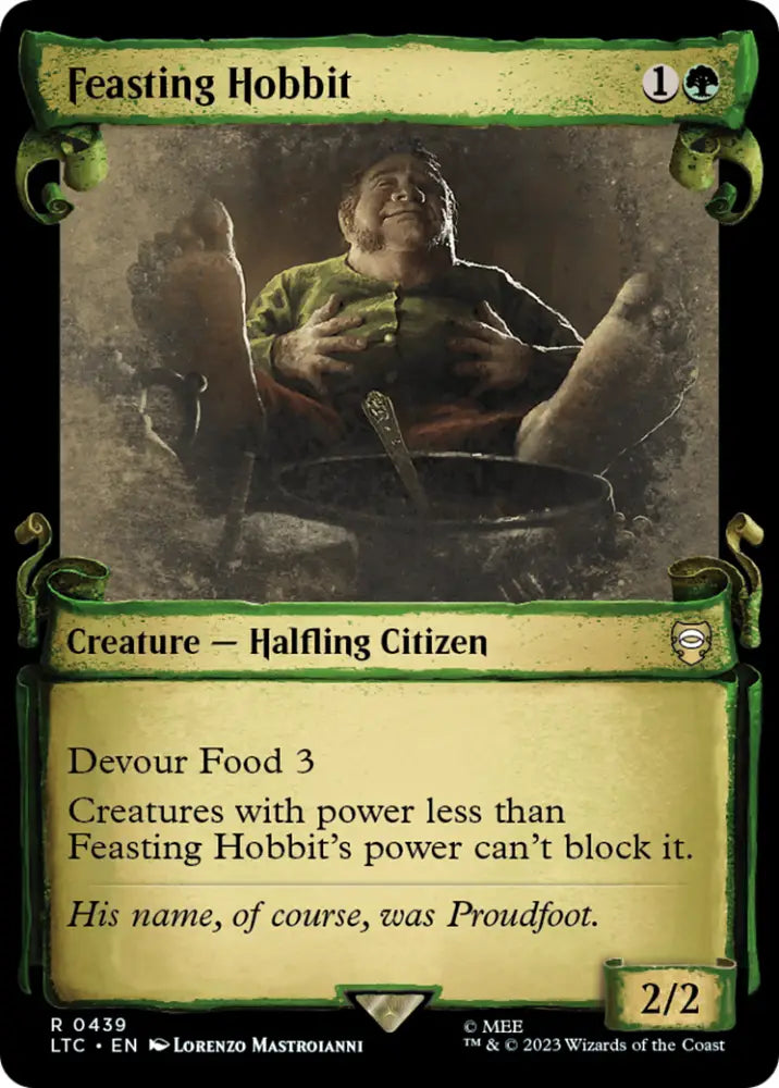Feasting Hobbit [The Lord of the Rings: Tales of Middle-Earth Commander Showcase Scrolls] - MTG Single