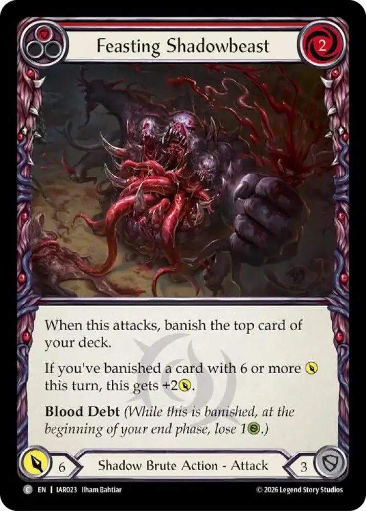 Feasting Shadowbeast (Red) (IAR023) [Usurp the Shadow Throne]