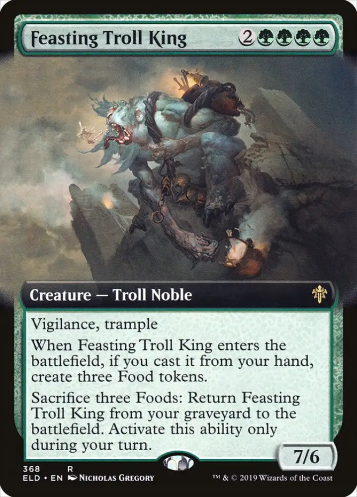 Feasting Troll King (Extended Art) [Throne of Eldraine] - MTG Single