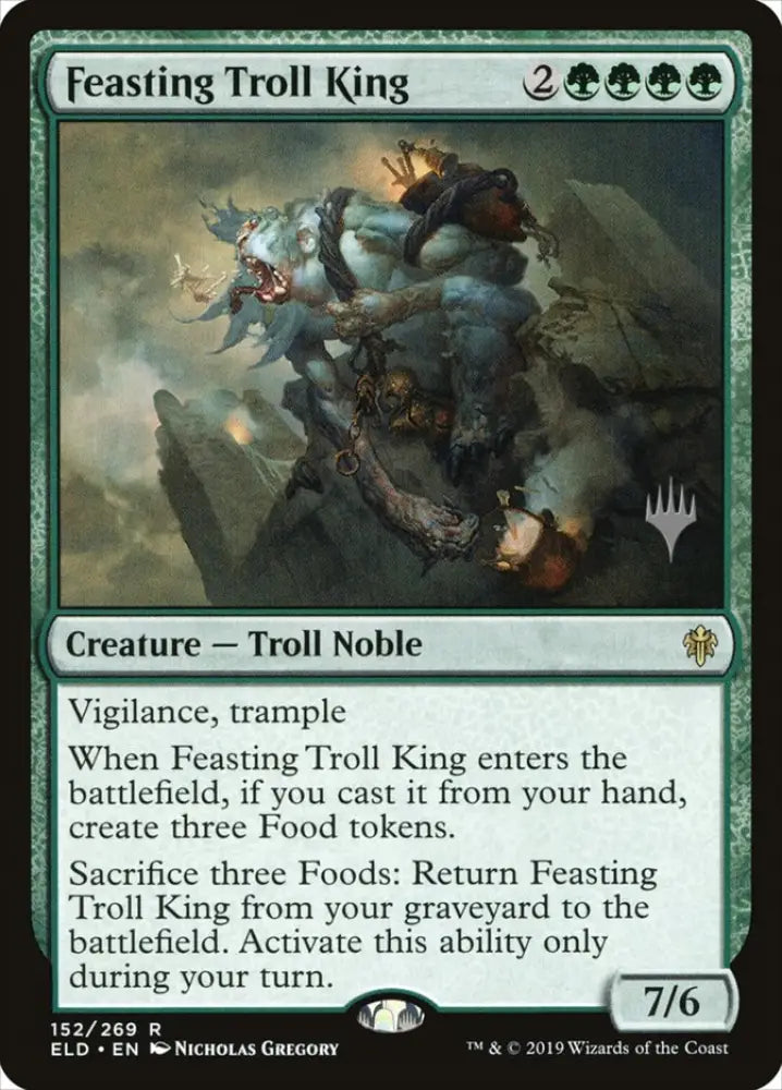 Feasting Troll King (Promo Pack) [Throne of Eldraine Promos] - MTG Single