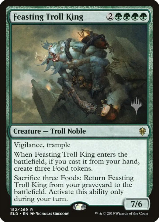 Feasting Troll King (Promo Pack) [Throne of Eldraine Promos] - MTG Single