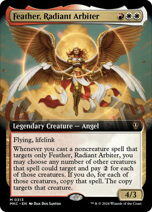 Feather Radiant Arbiter (Extended Art) [Murders at Karlov Manor Commander] - MTG Single