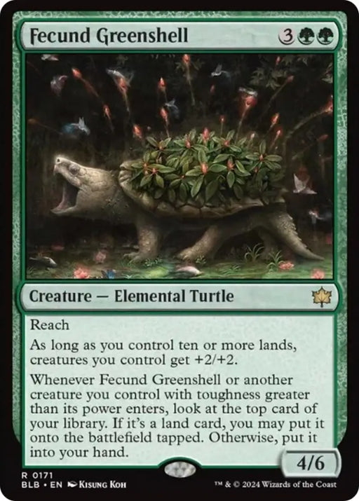 Fecund Greenshell [Bloomburrow] - MTG Single