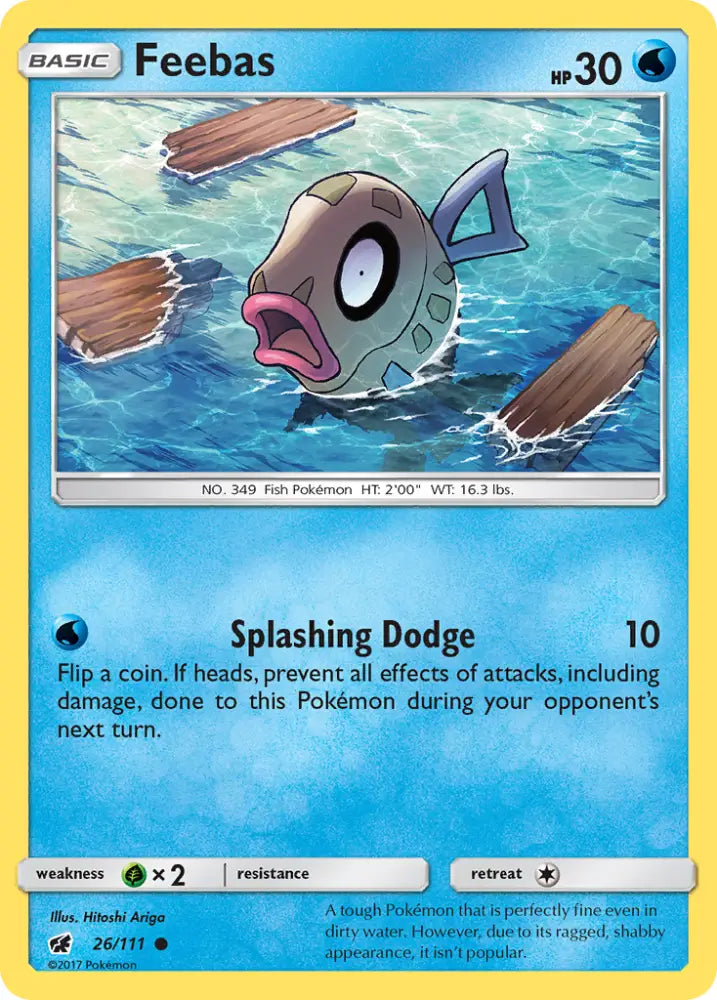 Feebas (26/111) [Sun & Moon: Crimson Invasion] - Pokemon Single