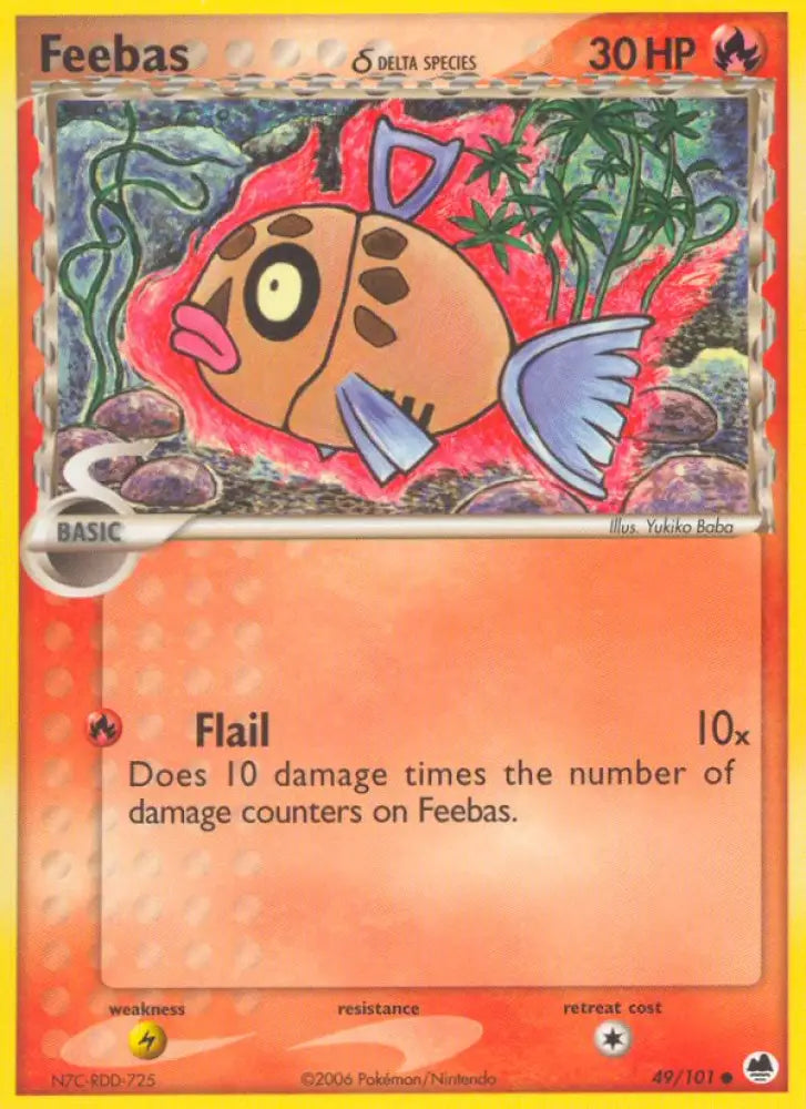 Feebas (49/101) (Delta Species) [EX: Dragon Frontiers] - Pokemon Single