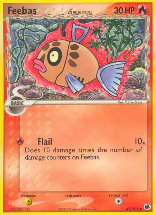 Feebas (49/101) (Delta Species) [EX: Dragon Frontiers] - Pokemon Single