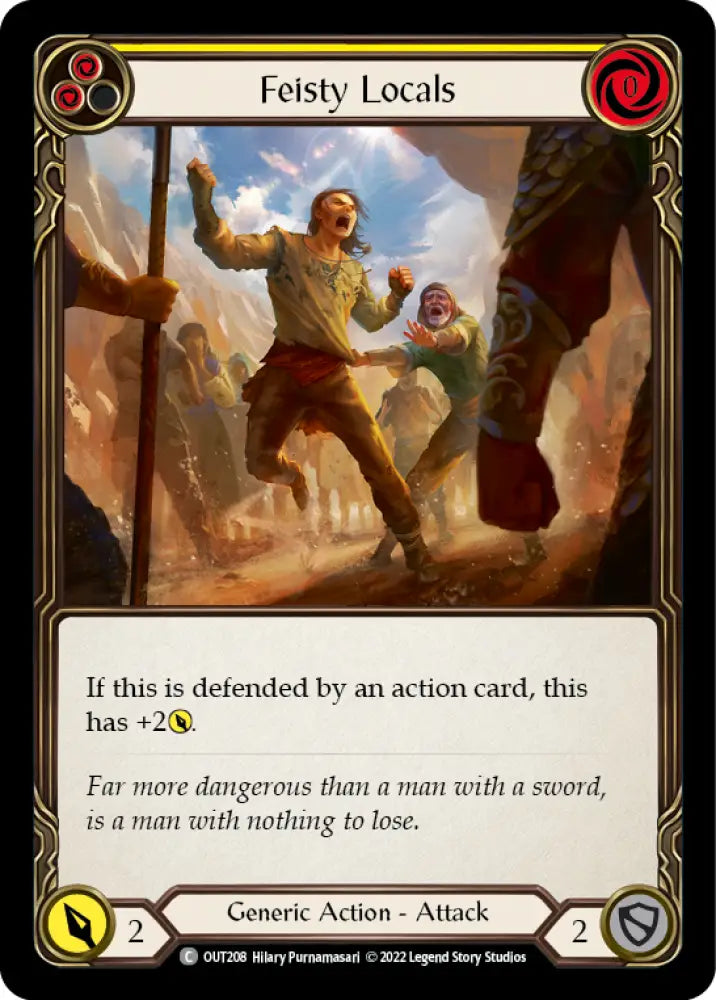 Feisty Locals (Yellow) [Outsiders] Rainbow Foil - Flesh And Blood Single