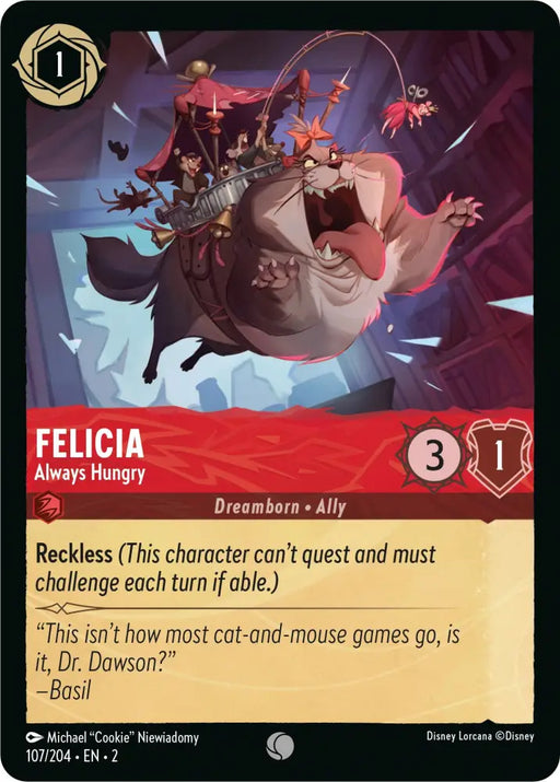 Felicia - Always Hungry (107/204) [Rise of the Floodborn] - Lorcana Single