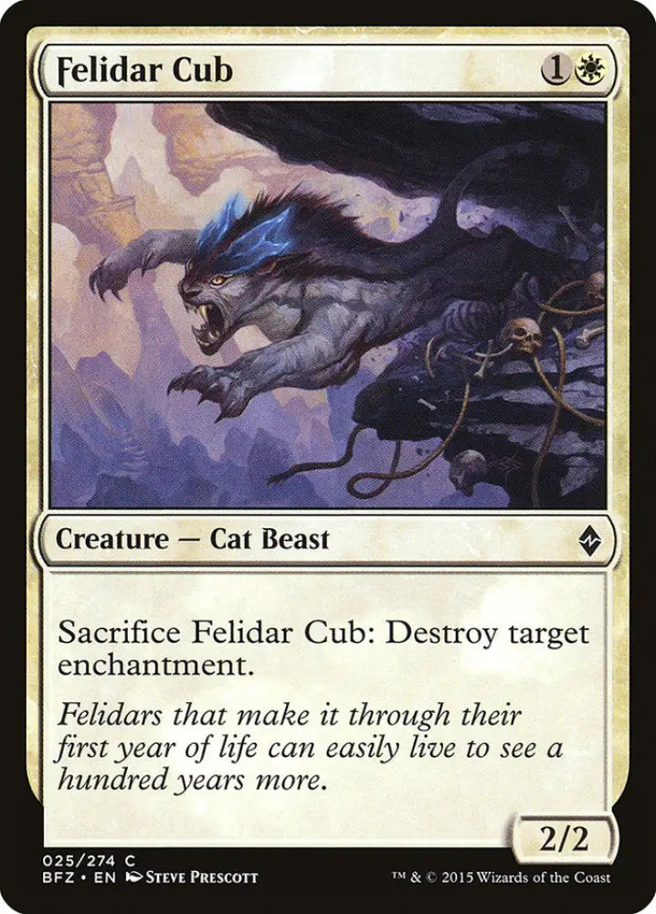 Felidar Cub [Battle for Zendikar] - MTG Single