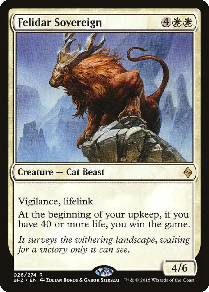 Felidar Sovereign [Battle for Zendikar] - MTG Single