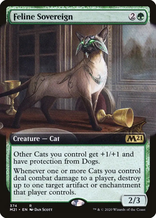 Feline Sovereign (Extended Art) [Core Set 2021] - MTG Single