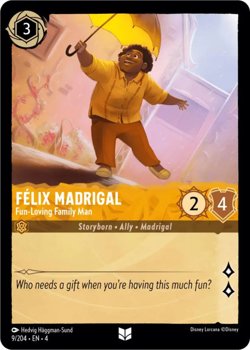 Felix Madrigal - Fun-Loving Family Man (9/204) [Ursula’s Return] - Lorcana Single