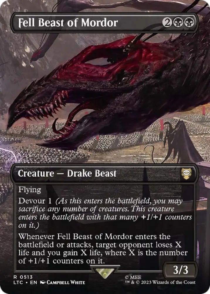 Fell Beast of Mordor (Borderless) [The Lord of the Rings: Tales of Middle-Earth Commander] - MTG Single