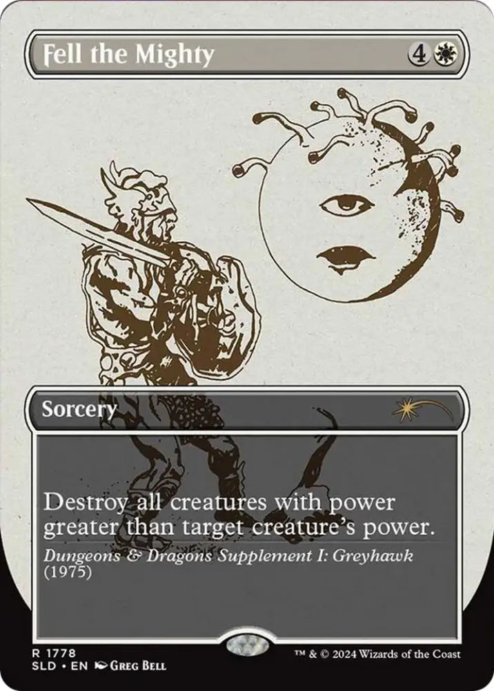 Fell the Mighty (Rainbow Foil) [Secret Lair Drop Series] - MTG Single