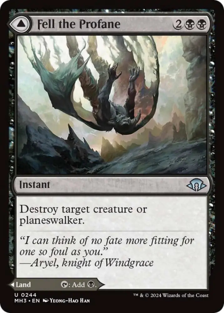 Fell the Profane // Fell Mire [Modern Horizons 3] - MTG Single