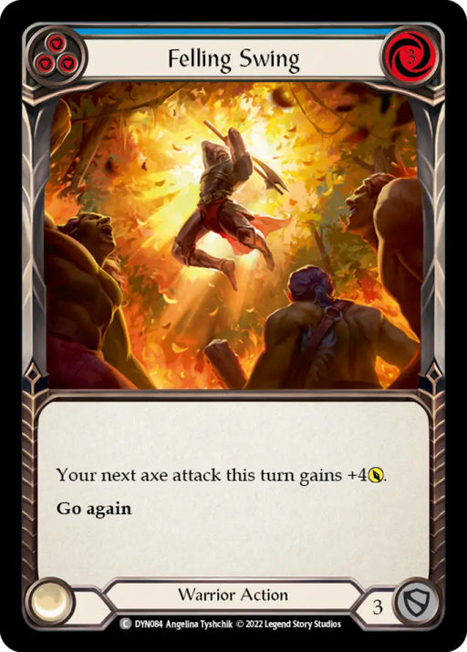 Felling Swing (Blue) [Dynasty] Rainbow Foil - Flesh And Blood Single