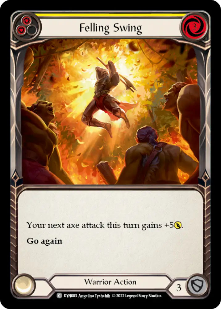 Felling Swing (Yellow) [Dynasty] Rainbow Foil - Flesh And Blood Single