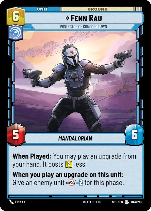 Fenn Rau - Protector of Concord Dawn (067/262) [Shadows of the Galaxy] - Star Wars: Unlimited Single