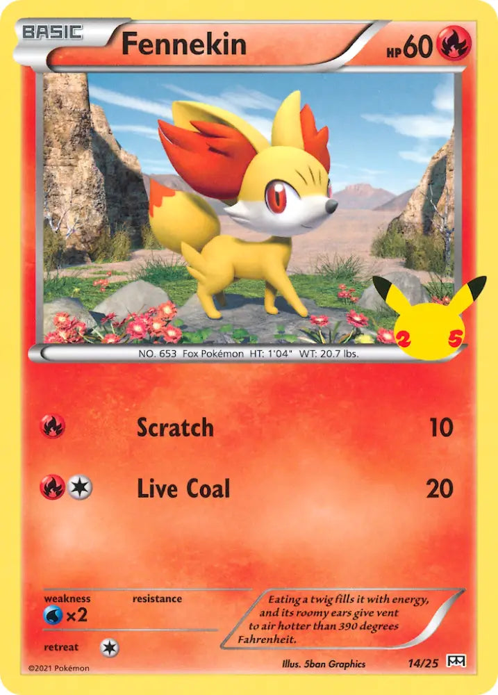 Fennekin (14/25) [McDonald’s 25th Anniversary] - Pokemon Single