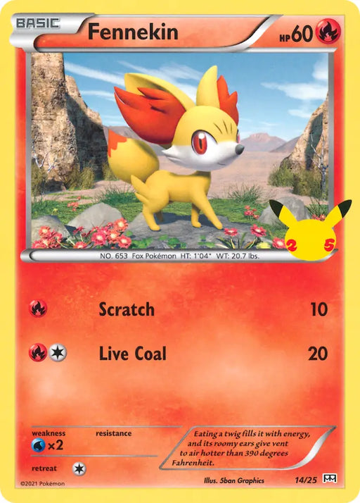 Fennekin (14/25) [McDonald’s 25th Anniversary] - Pokemon Single