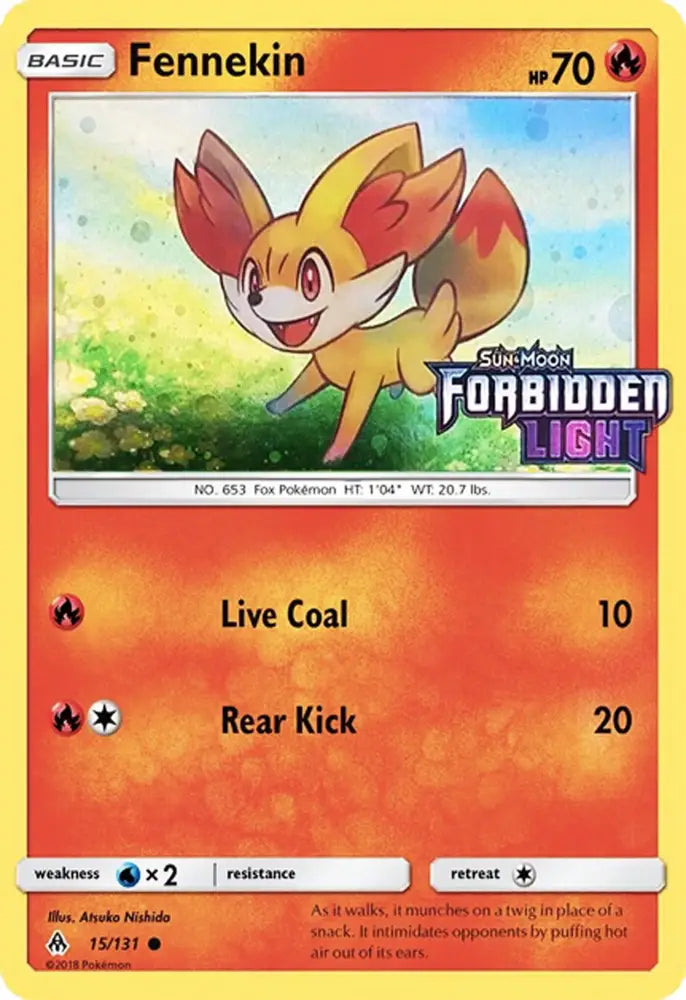 Fennekin (15/131) (Cosmos Holo) (Toys R’ Us Promo) [Sun & Moon: Forbidden Light] - Pokemon Single