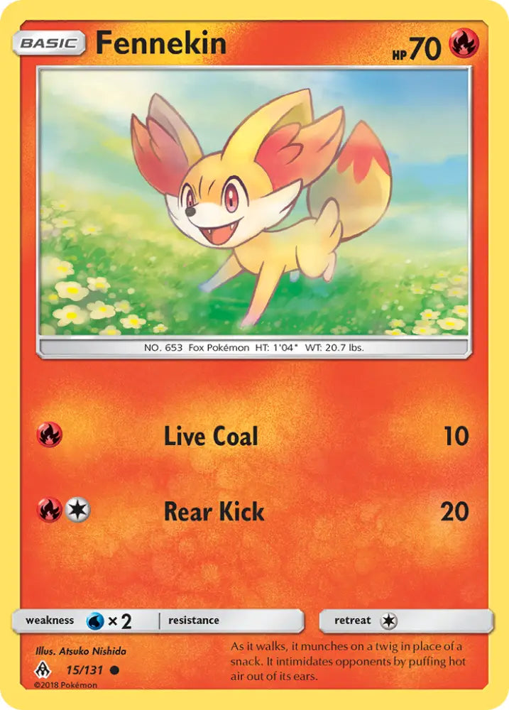 Fennekin (15/131) [Sun & Moon: Forbidden Light] - Pokemon Single