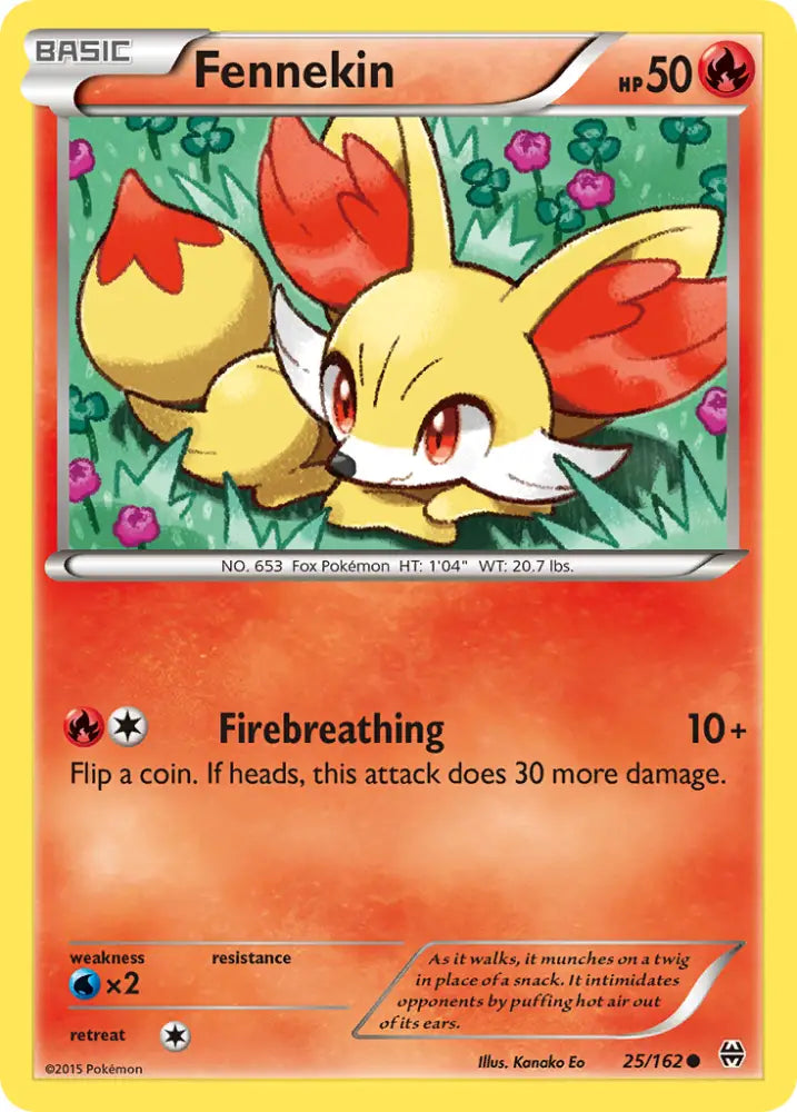 Fennekin (25/162) [XY: BREAKthrough] - Pokemon Single