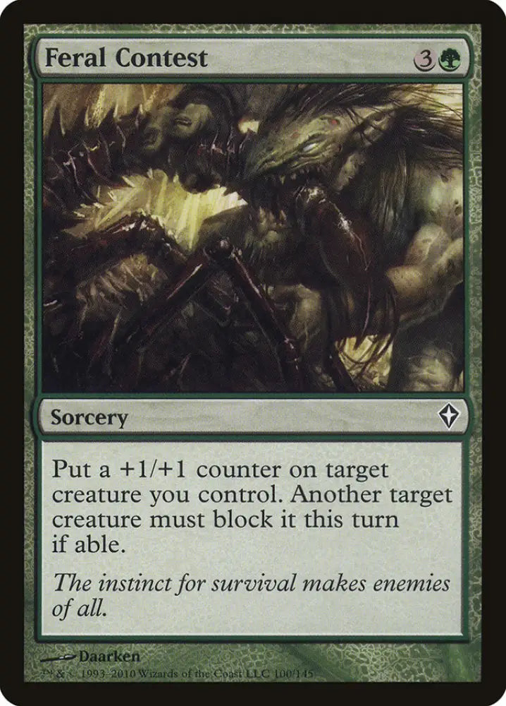Feral Contest [Worldwake] - MTG Single