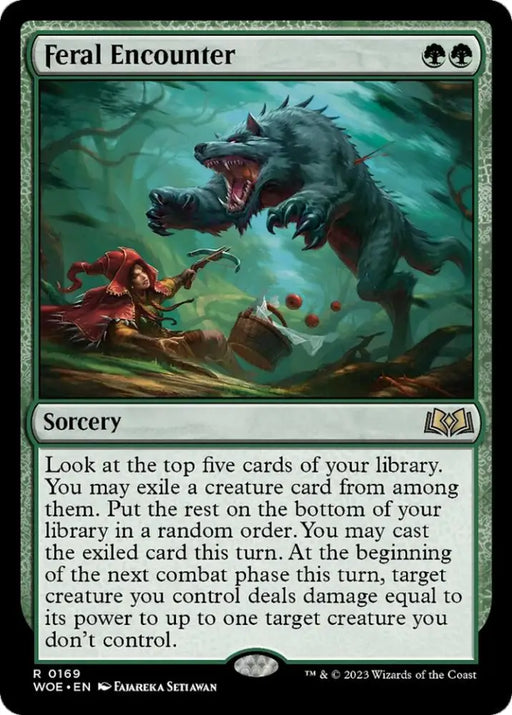 Feral Encounter [Wilds of Eldraine] - MTG Single