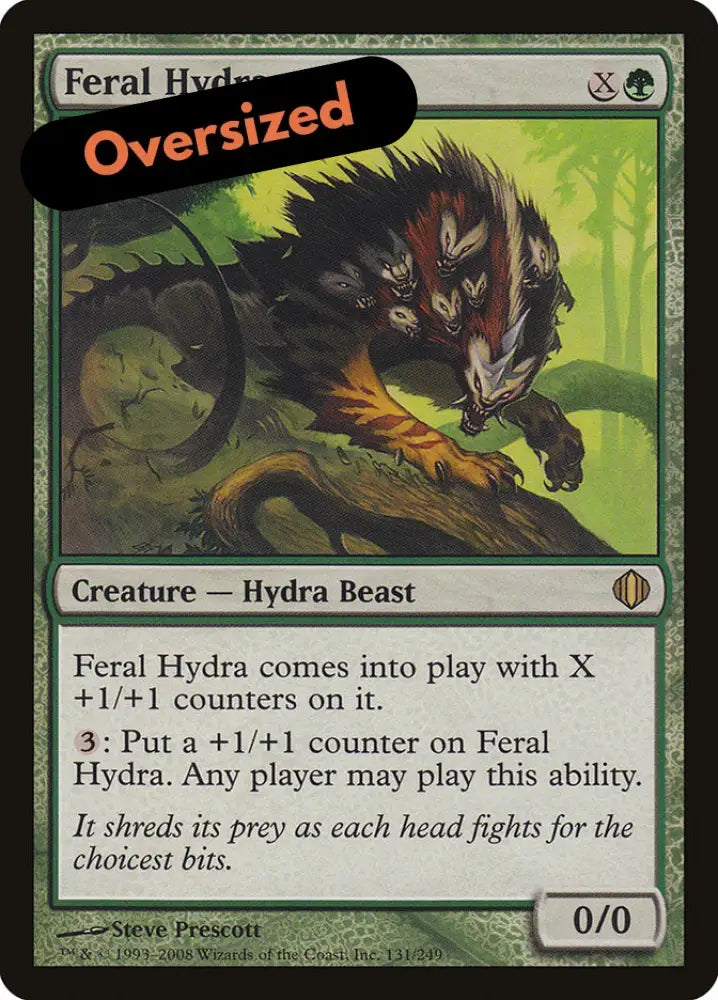 Feral Hydra (Oversized) [Oversize Cards] - MTG Single