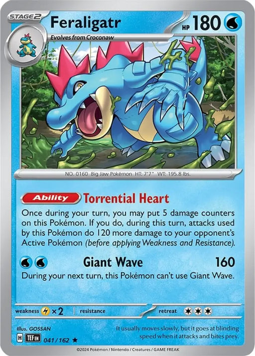 Feraligatr (041/162) (Theme Deck Exclusive) [Scarlet & Violet: Temporal Forces] - Pokemon Single