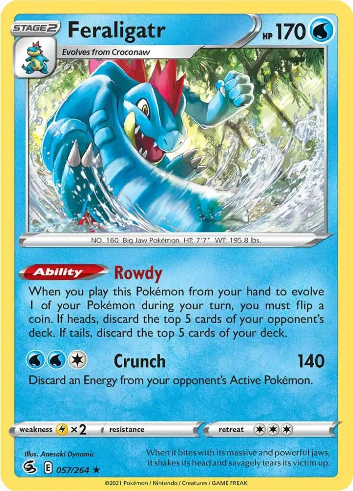 Feraligatr (057/264) [Sword & Shield: Fusion Strike] - Pokemon Single
