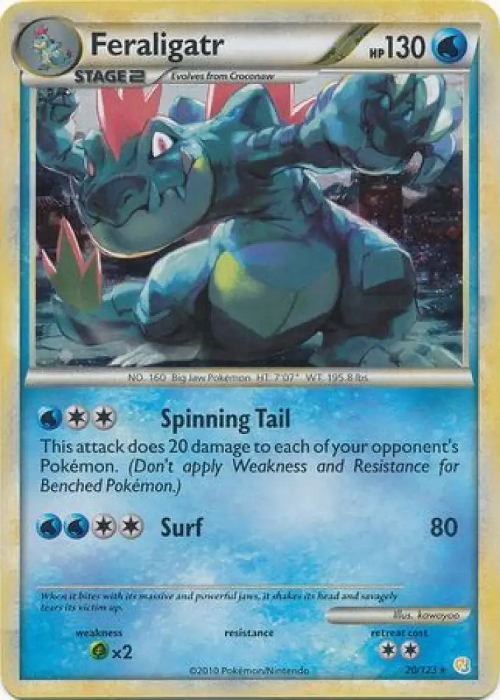 Feraligatr (20/123) (Cracked Ice Holo) [HeartGold & SoulSilver: Base Set] - Pokemon Single