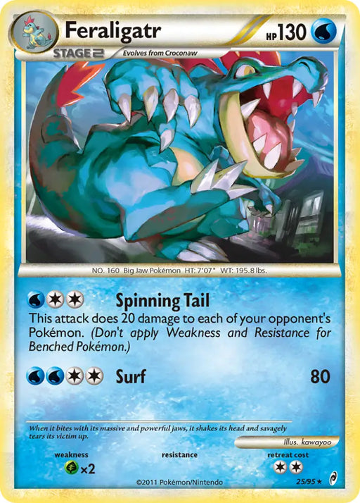 Feraligatr (25/95) [HeartGold & SoulSilver: Call of Legends] - Pokemon Single