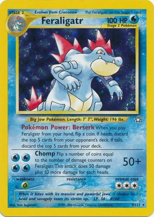 Feraligatr (4/111) [Neo Genesis Unlimited] - Pokemon Single