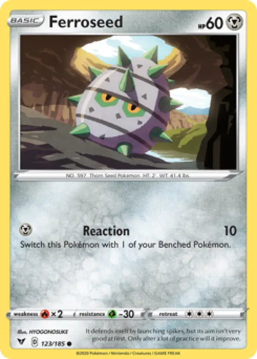 Ferroseed (123/185) [Sword & Shield: Vivid Voltage] - Pokemon Single