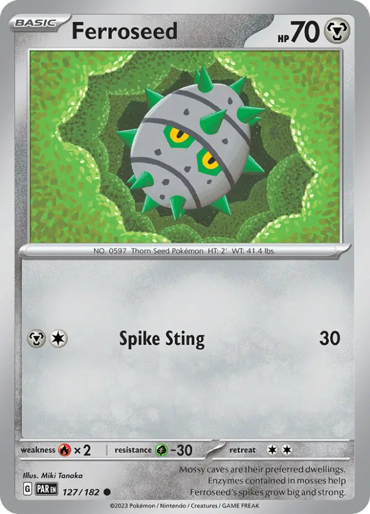 Ferroseed (127/182) [Scarlet & Violet: Paradox Rift] - Pokemon Single