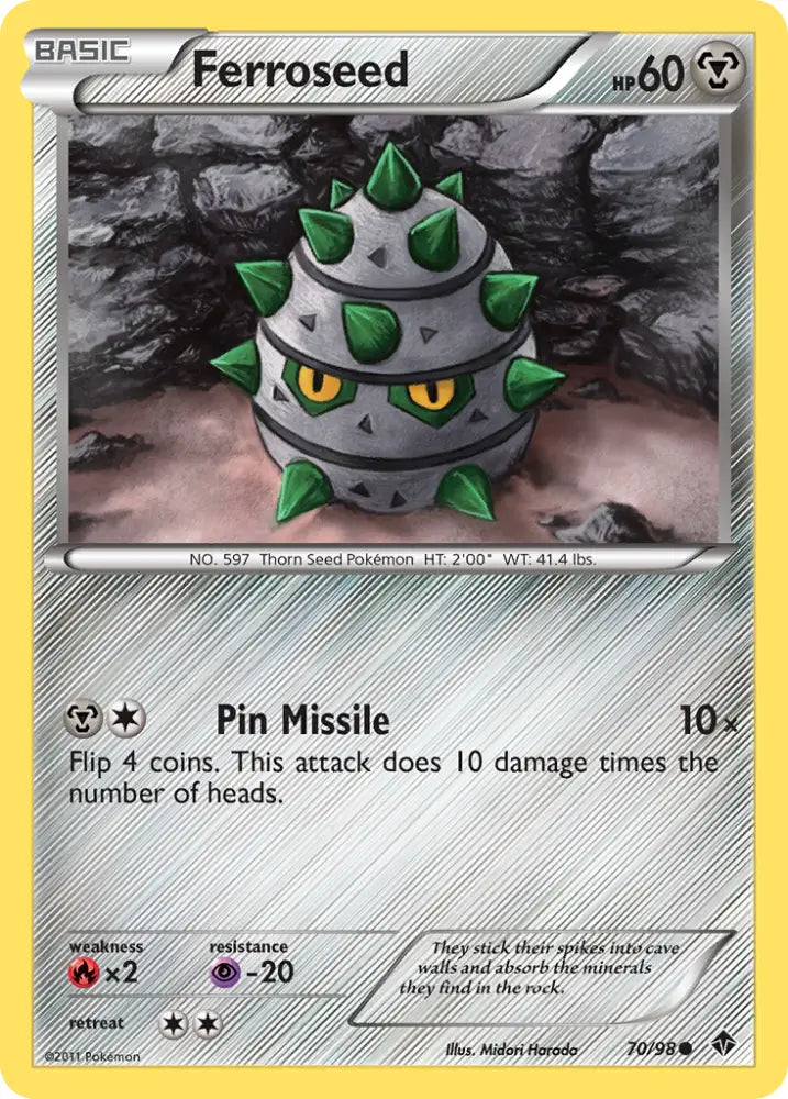 Ferroseed (70/98) [Black & White: Emerging Powers] - Pokemon Single