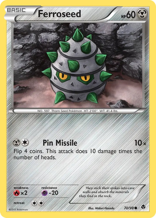 Ferroseed (70/98) [Black & White: Emerging Powers] - Pokemon Single