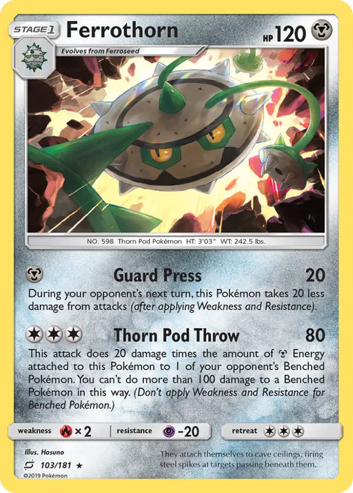Ferrothorn (103/181) [Sun & Moon: Team Up] - Pokemon Single