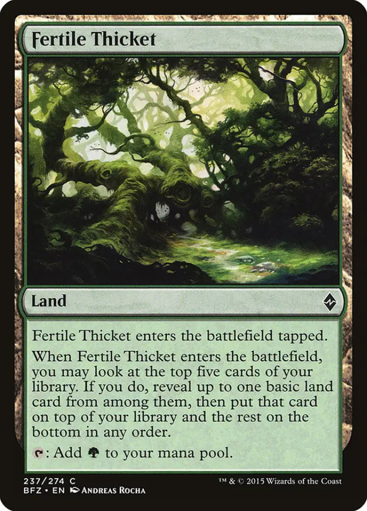 Fertile Thicket [Battle for Zendikar] - MTG Single