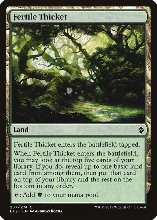 Fertile Thicket [Battle for Zendikar] - MTG Single