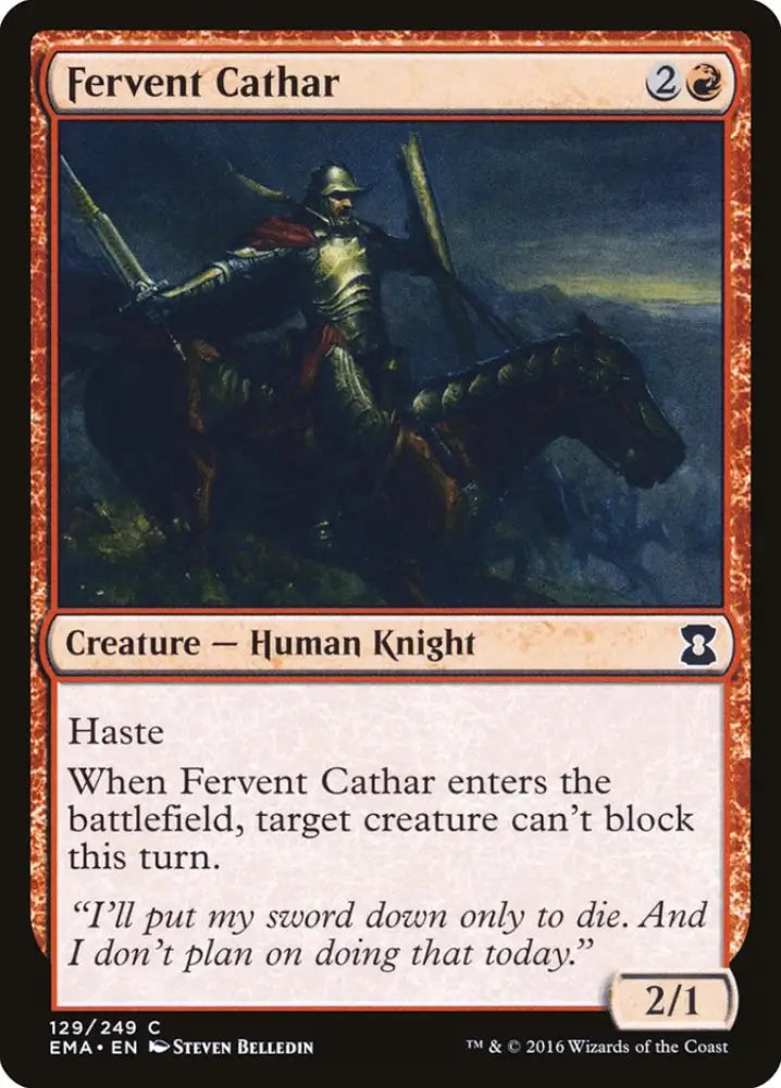Fervent Cathar [Eternal Masters] - MTG Single
