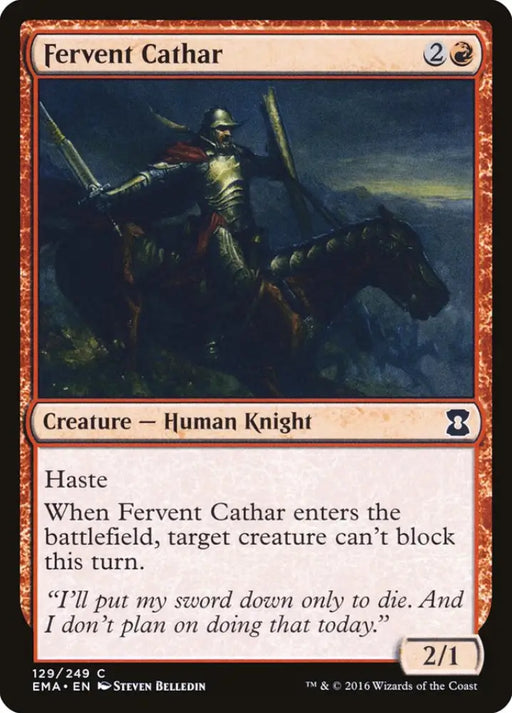 Fervent Cathar [Eternal Masters] - MTG Single