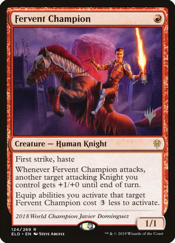 Fervent Champion (Promo Pack) [Throne of Eldraine Promos] - MTG Single
