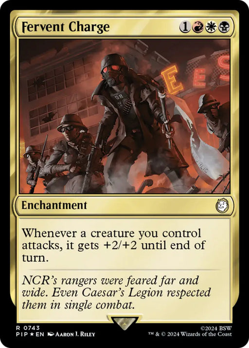 Fervent Charge (Surge Foil) [Fallout] - MTG Single