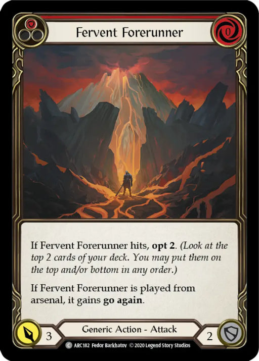 Fervent Forerunner (Red) [Arcane Rising Unlimited] Unlimited Normal - Flesh And Blood Single