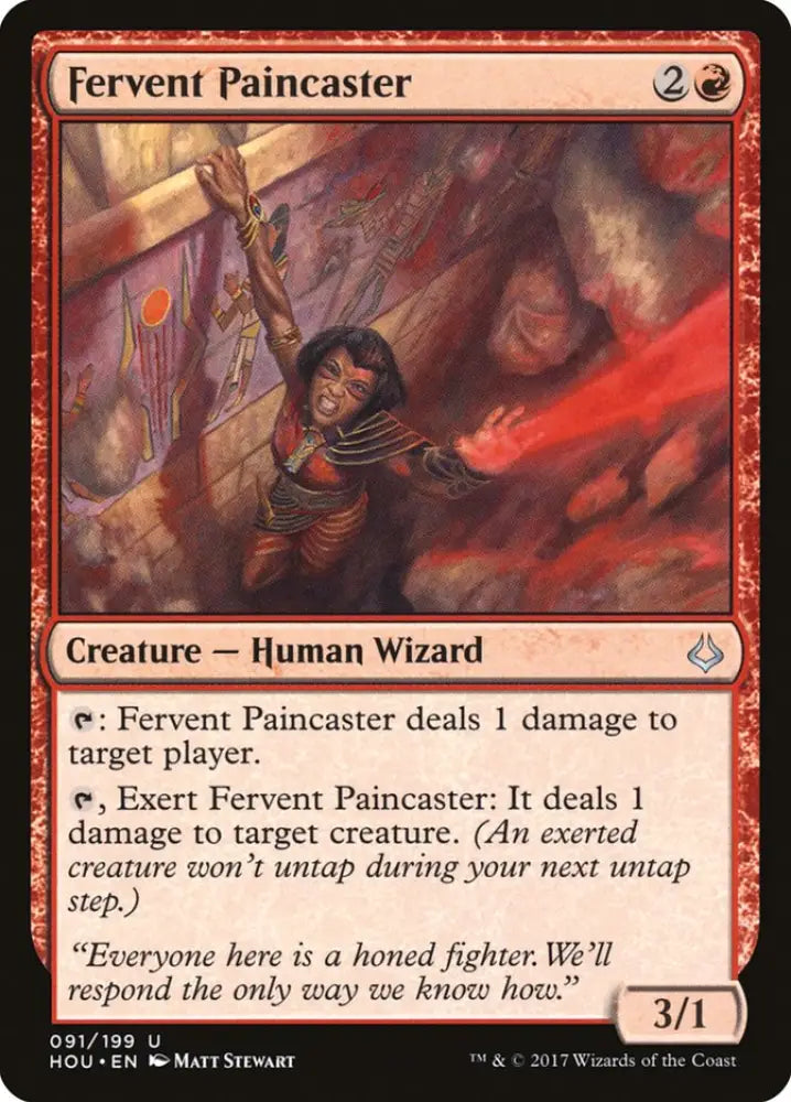 Fervent Paincaster [Hour of Devastation] - MTG Single