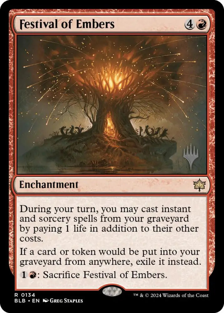 Festival of Embers (Promo Pack) [Bloomburrow Promos] - MTG Single